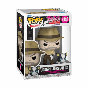 JOJO'S BIZARRE ADVENTURES - POP FUNKO VINYL FIGURE 2146 JOSEPH JOESTAR WITH IGGY 9CM